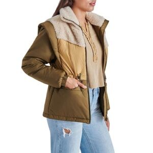 Steve Madden Puffer Dark Olive Coat